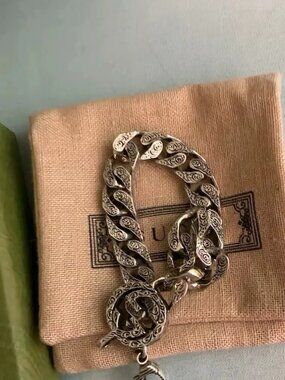 GUCCI Interlocking Double G Interlocking Men's Bracelet